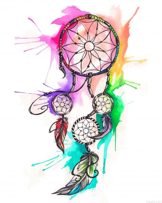 Colorful Dream Catcher New Painting By Numberss.png