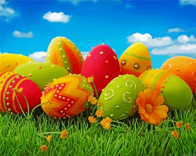 Colorful Eggs Painting By Numberss.png