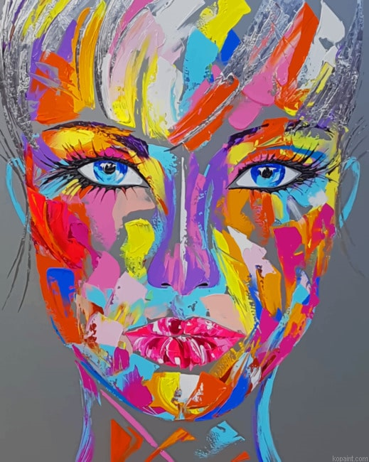 Colorful Face New Painting By Numberss.png