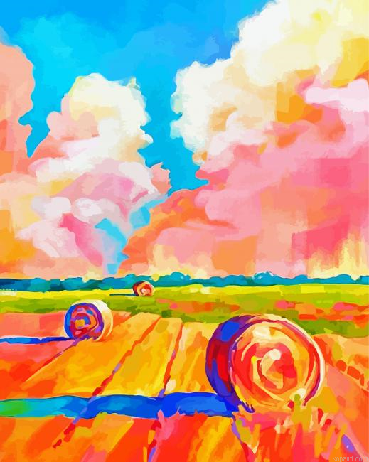Colorful Field Bales Painting By Numberss.png