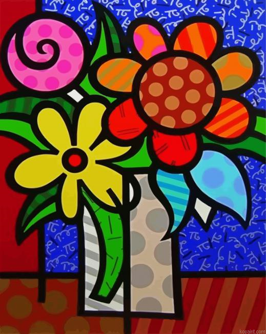 Colorful Flower Art Paint By Numbers