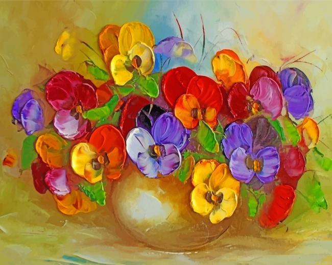 Colorful Flowers Art Painting By Numberss.png