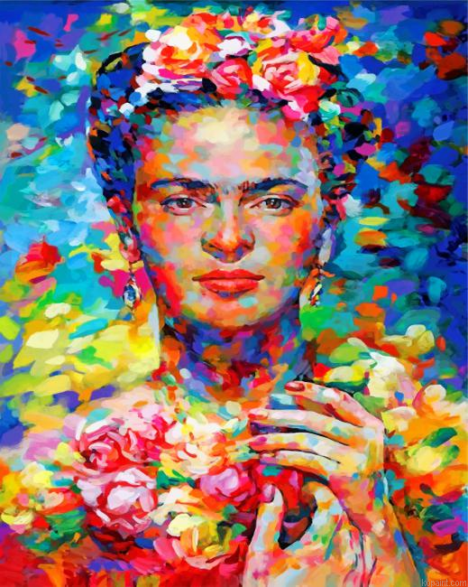 Colorful Frida Art Painting By Numberss.png