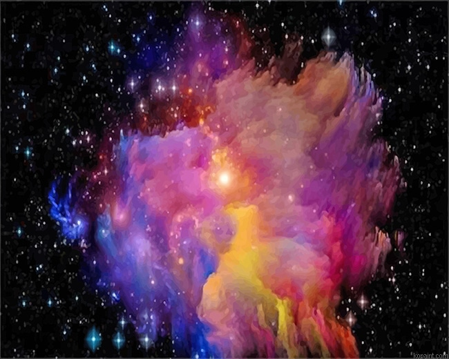 Colorful Galaxy New Painting By Numberss.png