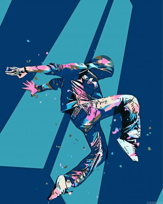 Colorful Hip Hop Dancer Painting By Numberss.png