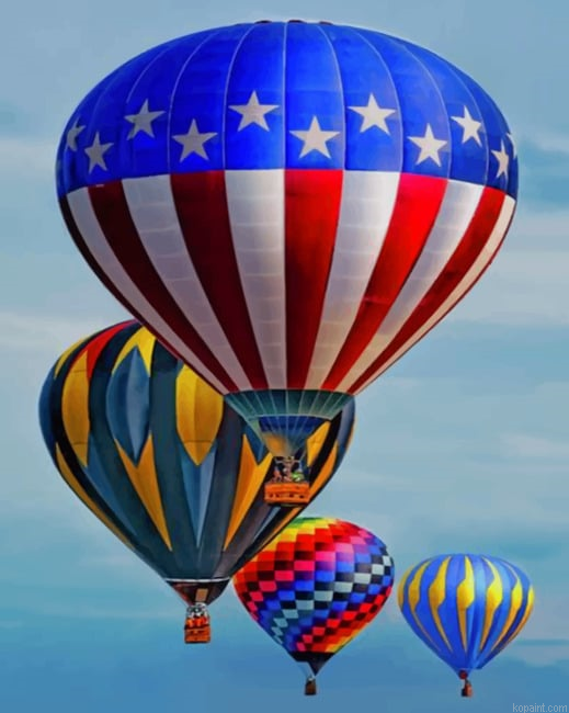 Colorful Hot Air Balloons New Painting By Numberss.png