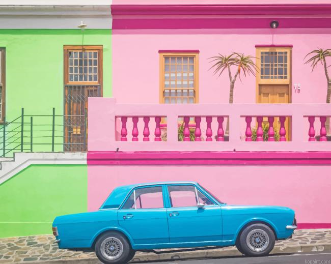 Colorful House In Cape Town South Africa Painting By Numberss.png