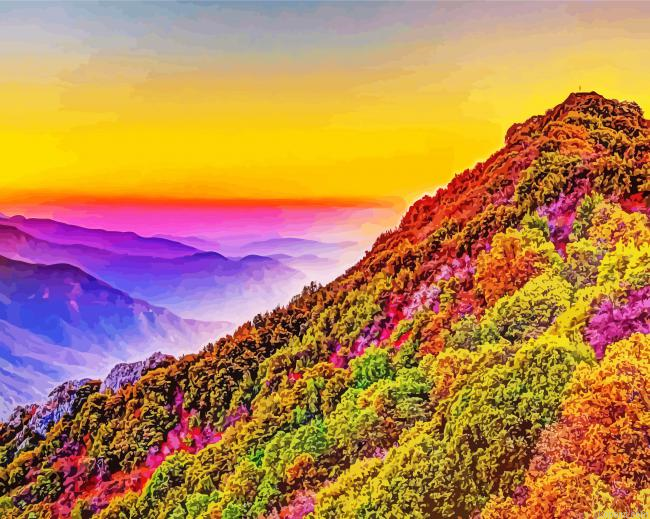 Colorful Landscape Paint By Numbers