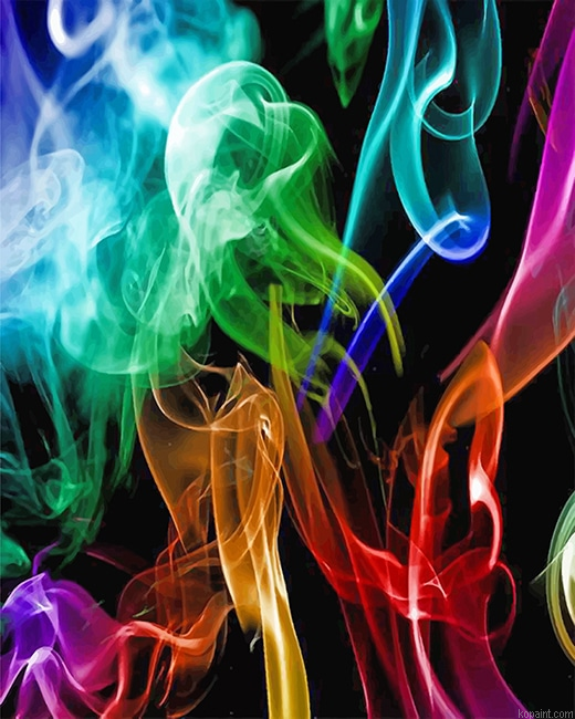 Colorful Light Smoke New Painting By Numberss.png