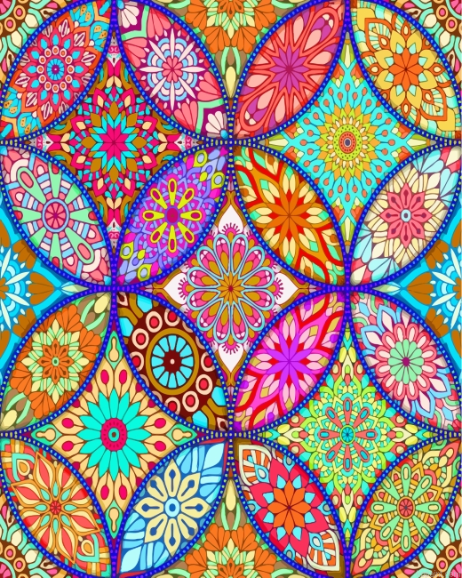 Colorful Mandala Art Painting By Numberss.png