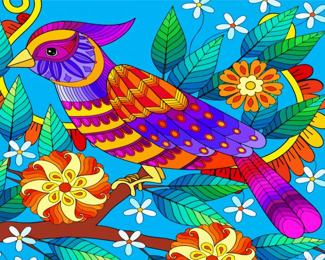 Colorful Mandala Bird Painting By Numberss.png