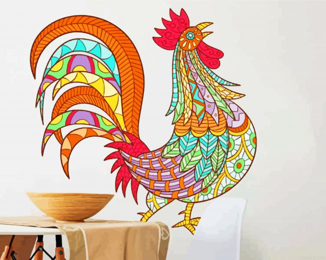 Colorful Mandala Rooster Painting By Numberss.png