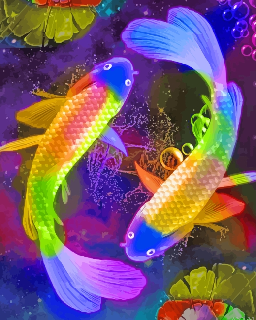 Colorful Metallic Koi Fish Painting By Numberss.png