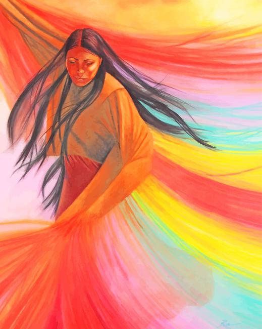 Colorful Native Woman Art New Painting By Numberss.png