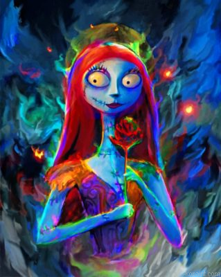 Colorful Sally Nightmare Before Christmas Painting By Numberss.png