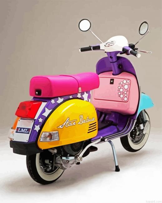 Colorful Scooter Painting By Numberss.png