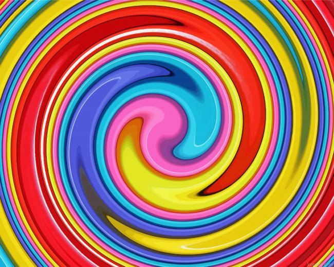 Colorful Spiral Art Painting By Numberss.png
