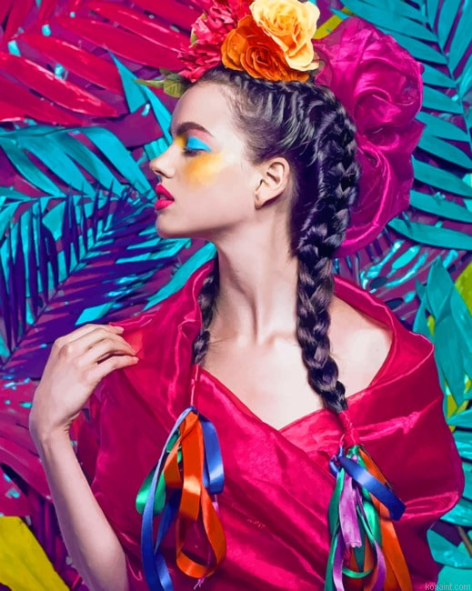 Colorful Stylish Woman Paint By Numbers