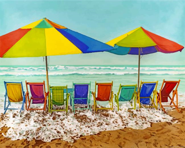 Colorful Sun Loungers Painting By Numberss.png