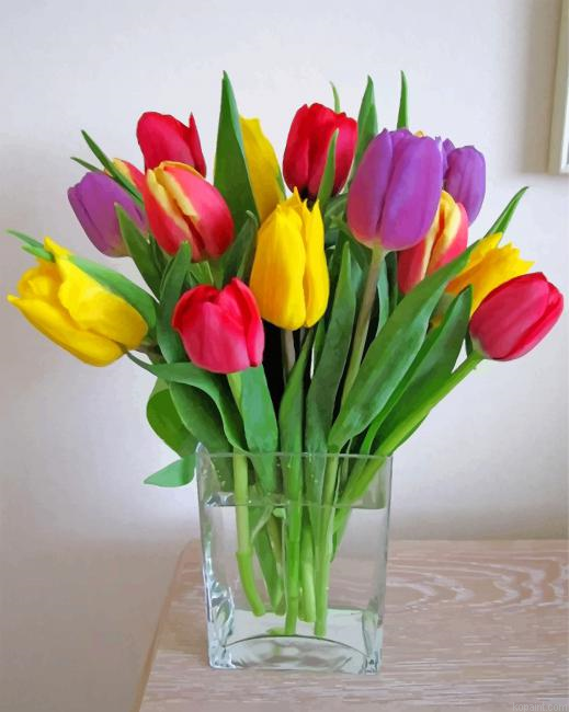 Colorful Tulips Painting By Numberss.png