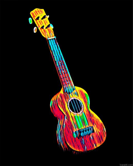 Colorful Ukulele Guitar Paint By Numbers.png