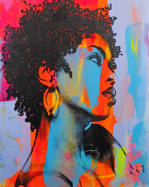 Colorful Woman Art Painting By Numberss.png