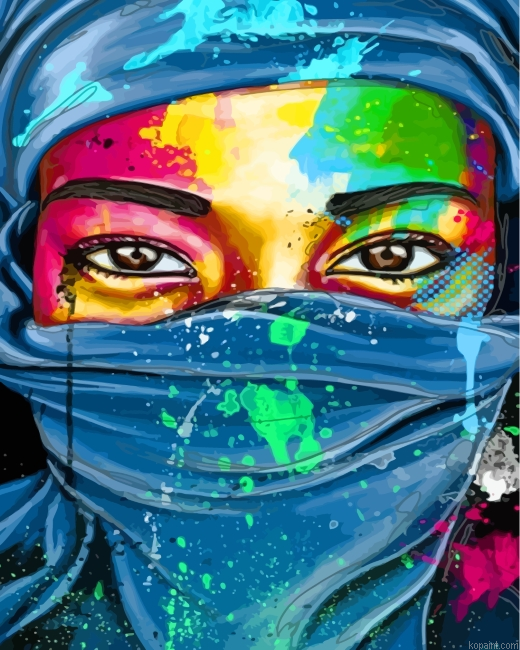 Colorful Woman Painting By Numberss.png