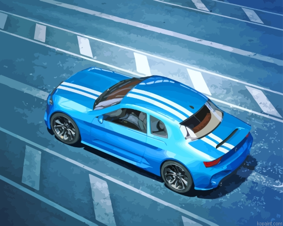 Concept Car Renault Cordini R8 Paint By Numbers