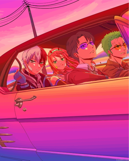 Cool Anime Characters Paint By Numbers