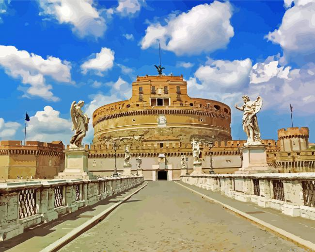 Cool Castel Sant Angelo Vatican Painting By Numberss.png