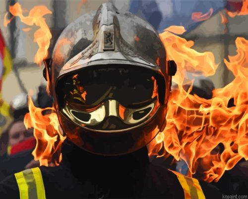 Cool Firefighter Man Painting By Numberss.png