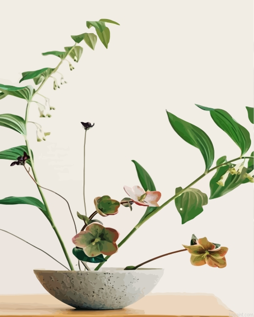 Cool Japanese Ikebana Painting By Numberss.png