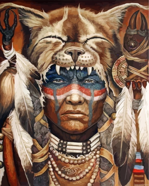 Cool Native American Man Painting By Numberss.png