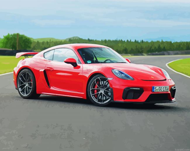 Cool Red Porsche Cayman Painting By Numberss.png