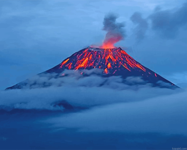 Cool Volcano Painting By Numberss.png