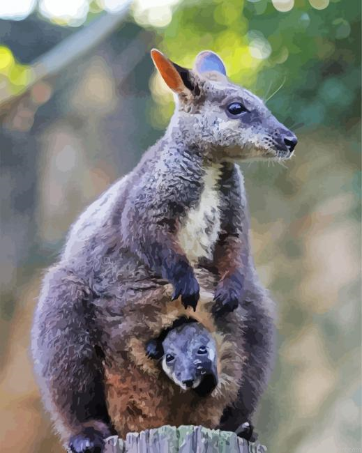 Cool Wallaby Animal Painting By Numberss.png