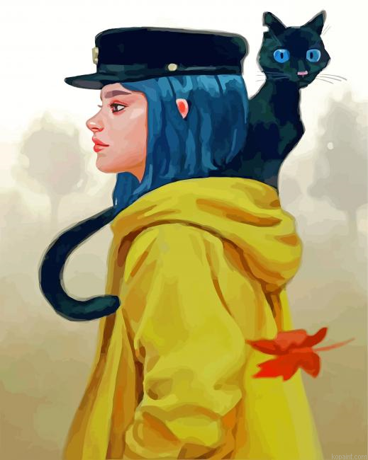 Coraline And Black Cat Painting By Numberss.png