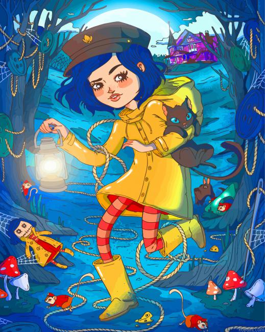 Coraline And Cat Painting By Numberss.png