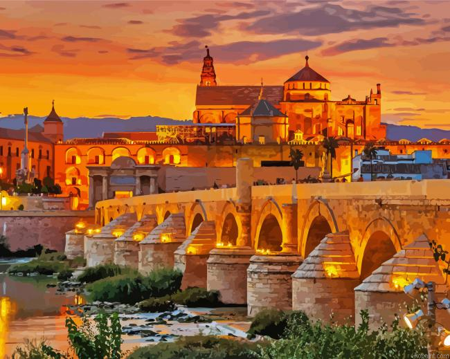 Cordoba Spain At Sunset Paint By Numbers.png