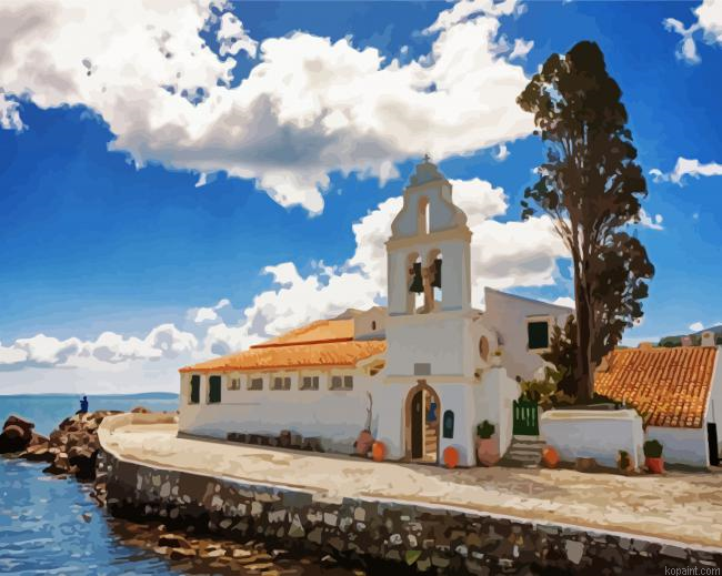 Corfu Vlacherna Monastery Painting By Numberss.png