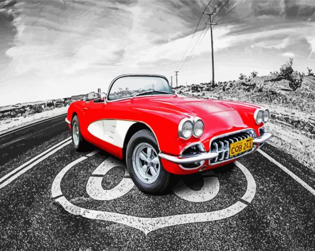 Corvette Route 66 Painting By Numberss.png