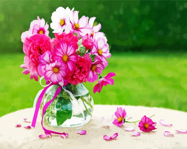 Cosmos Flowers Bouquet Paint By Numbers.png