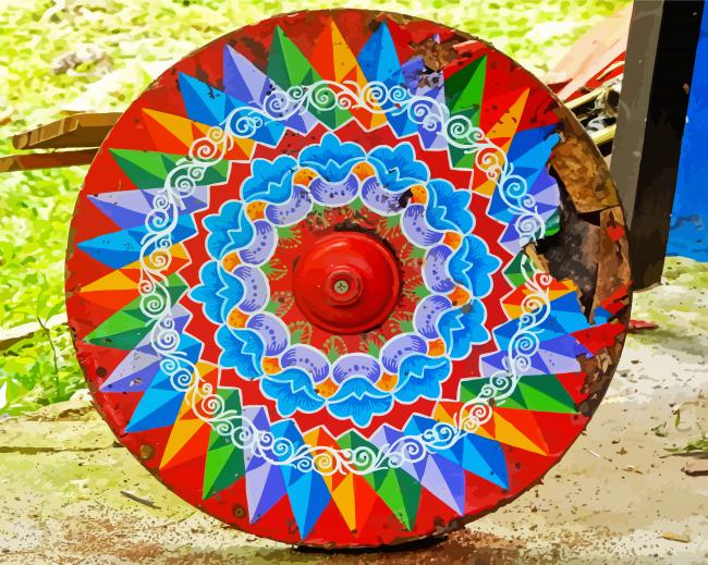 Costa Rican Ox Cart Wheel Painting By Numberss.png