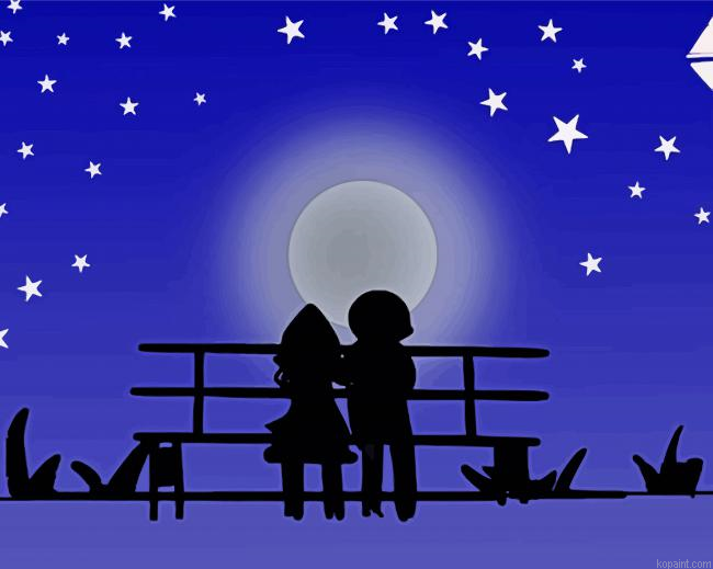 Couple At Night Paint By Numbers.png
