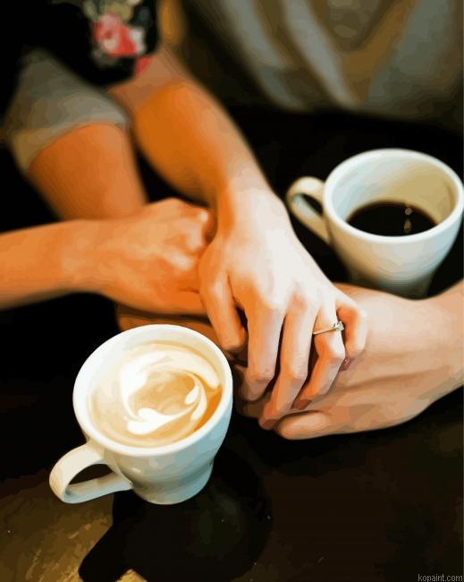 Couple Coffee Time Painting By Numberss.png