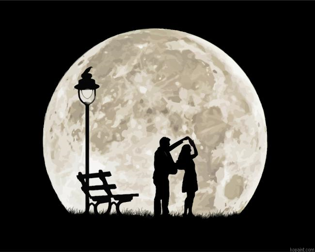 Couple Dancing In Full Moon Painting By Numberss.png