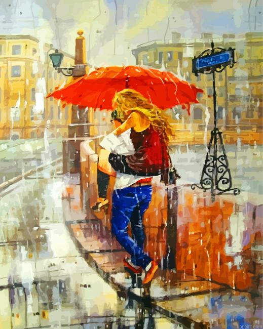 Couple Enjoying The Winter Painting By Numberss.png