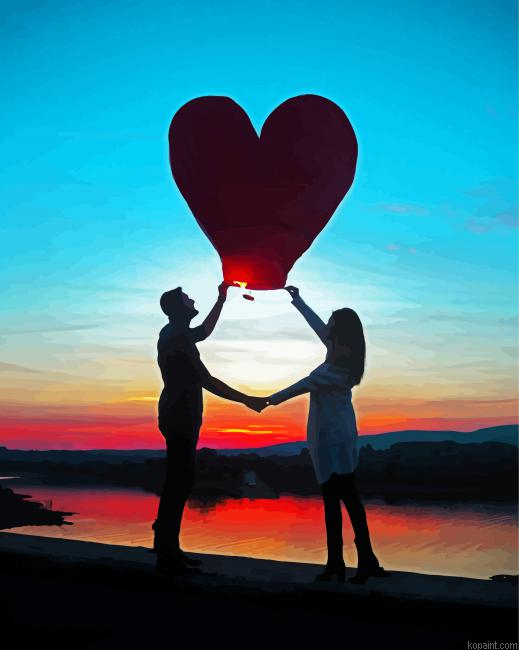Couple Holding Big Heart Painting By Numberss.png