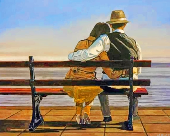 Couple Hugging Each Other Painting By Numberss.png
