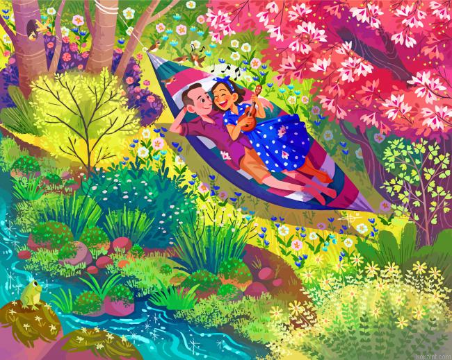 Couple In Hammock Painting By Numberss.png